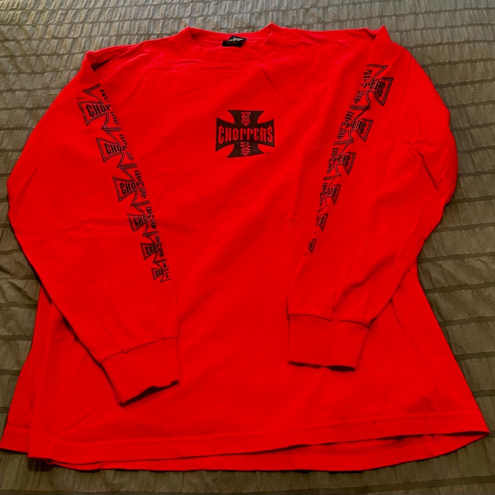 West Coast Choppers Red Long Sleeve Shirt